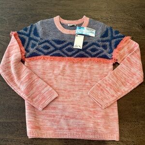New Girls/Boys Dex Pink and Blue Knit Sweater